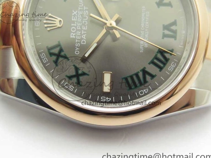 RG BP Best Dial Maker Edition 1:1 Gray Oyster on DateJust SS Roman Bracelet 126201 36 0224